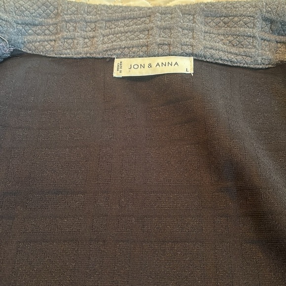 Jon & Anna Swing Jacket and Coordinating Cut-Away Shoulders Floral Blouse sz Lg - Picture 10 of 16